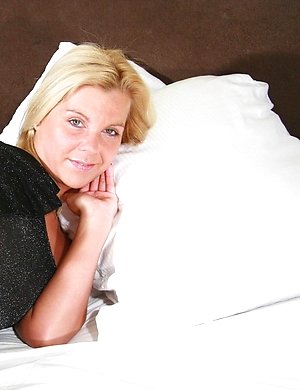 Hot blonde MILF playing with herself